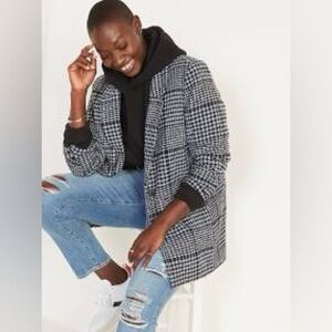 Old Navy Oversized Plaid Tweed Blazer XL Tall